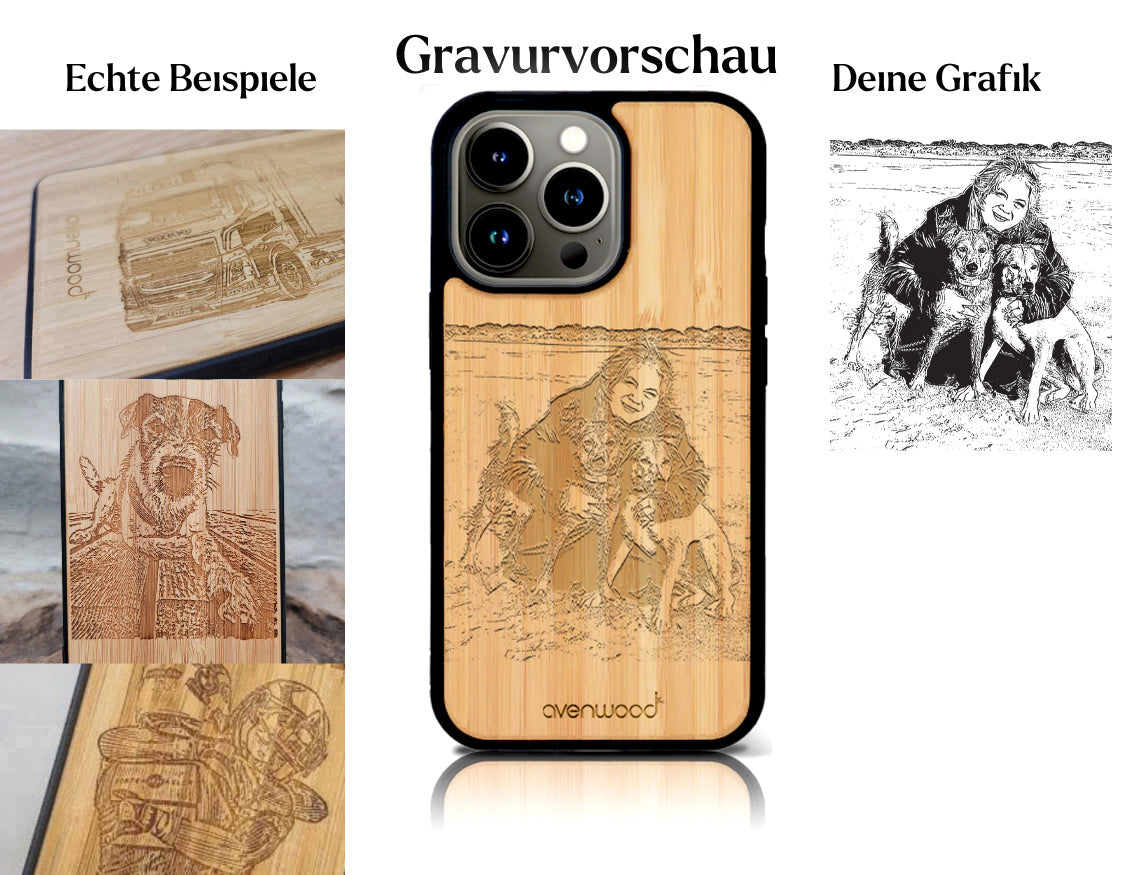 INDIVIDUELL iPhone 15 Pro Max Bambus-Kunststoff